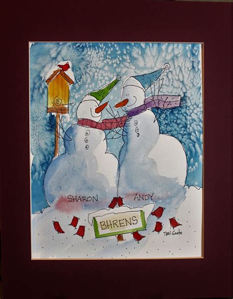 Snowman Watercolor Painting at PaintingValley.com | Explore collection of Snowman Watercolor ...