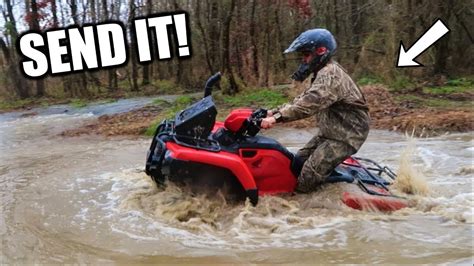 MUDDING on the NEW Four Wheeler! - YouTube