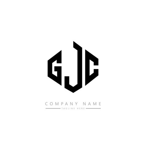 GJC letter logo design with polygon shape. GJC polygon and cube shape ...