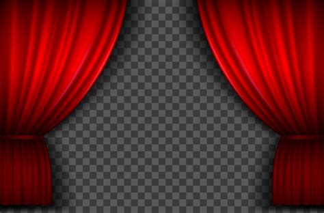 Red curtains. Realistic open velvet stage curtain for theatre show, ci By Tartila | TheHungryJPEG