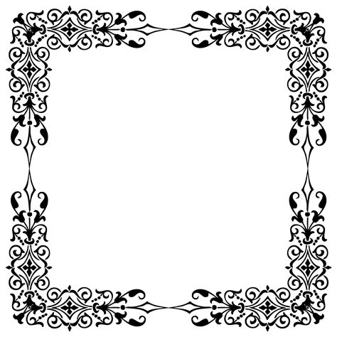 Download Square Floral Frame SVG | FreePNGImg