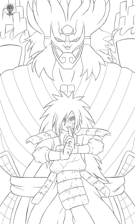 Madara (Susanoo) Lineart by ANIMEFREAK93867 on DeviantArt