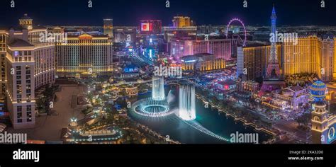 Beautiful view of Las Vegas Strip (Night, Panorama Stock Photo - Alamy