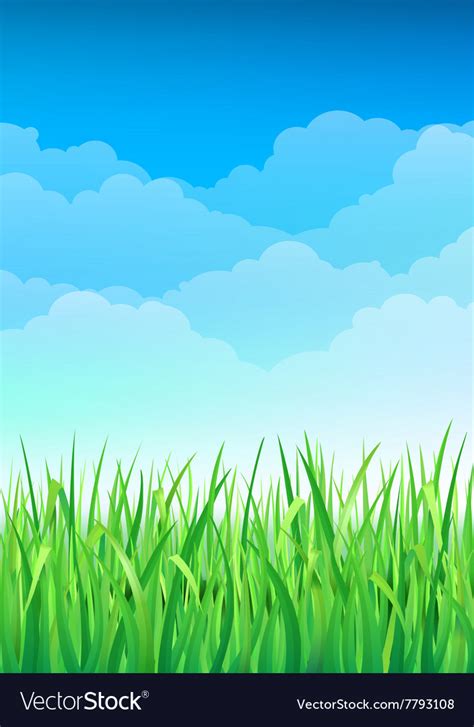 Sky Grass Background Vector