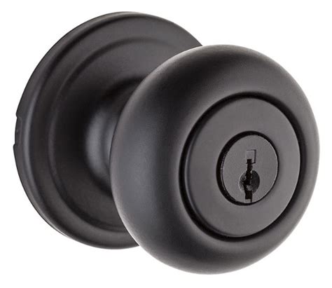 Kwikset Hancock Knob Storeroom Keyed Entry Matte Black, 750H 514 GC