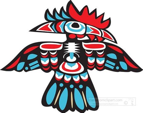 native american eagle symbol art clipart