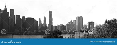 Manhattan NYC Skyline Panorama Stock Image - Image of american ...