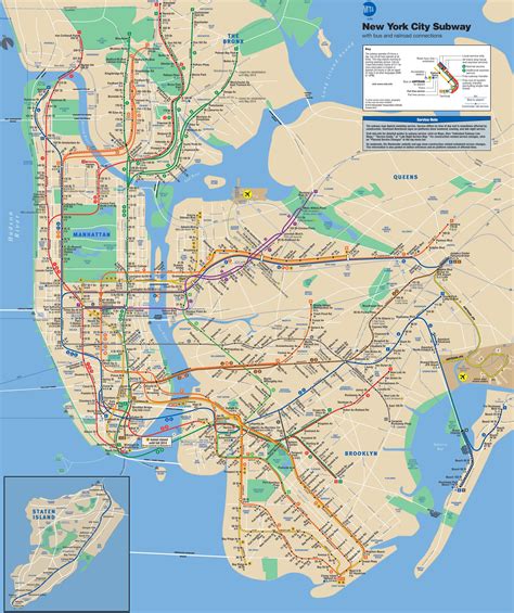 mta.info | MTA Subway Map, NYC subway map | Metro de nueva york, Mapa ...