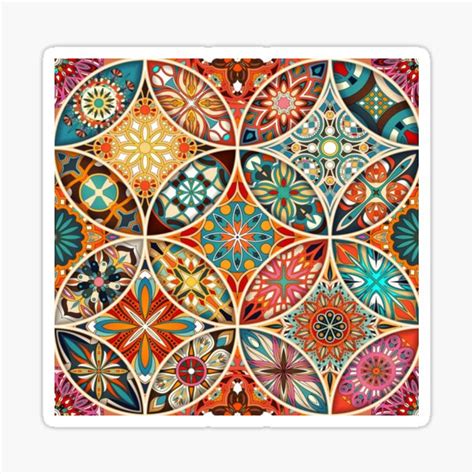 "mandala indian art" Sticker for Sale by TopBadish | Redbubble