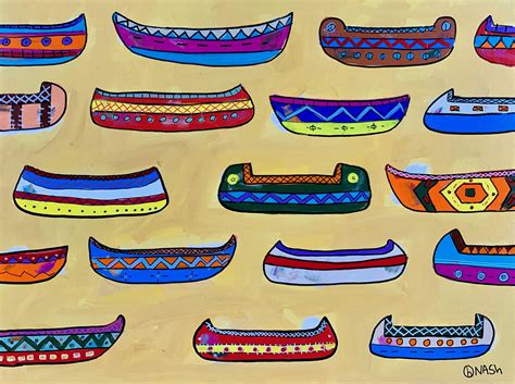 Pin by Dorival da Silva on Canoe | Native american art projects, Canoe, Painting