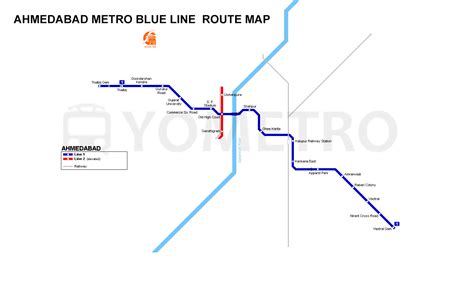 Ahmedabad Metro Map 2025, Stations & Metro Lines Maps - YoMetro