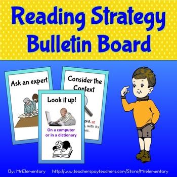 Reading Strategy Bulletin Board by Mr Elementary | TPT