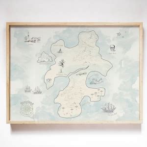 Peter Pan Neverland Map PRINTABLE Landscape Nursery Art - Etsy