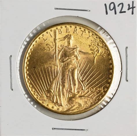 1924 $20 St. Gaudens Double Eagle Gold Coin