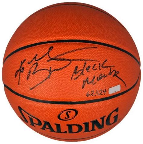 Kobe Bryant Autographed Basketball with Black Mamba Inscription ...