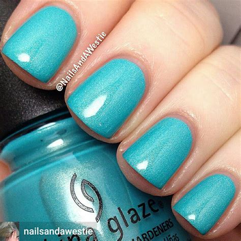 #CHINAGLAZE "WHAT I LIKE ABOUT BLUE" #Swatched By• #nailsandawestie of Instagram @chinaglaze # ...