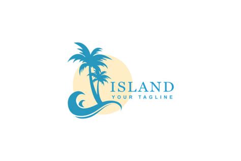 Beach and Island Logo Design Graphic by sabavector · Creative Fabrica