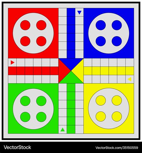Image with ludo board game Royalty Free Vector Image