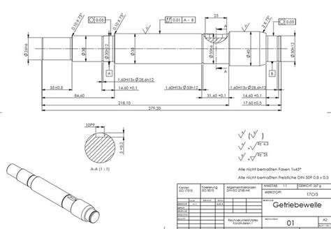 Engineering student designed a gear shaft. Please check my technical drawing and judge me ...