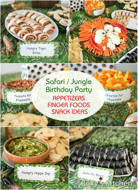 Safari / Jungle Themed First Birthday Party Part II – Appetizers, Finger Foods & Snack Ideas ...