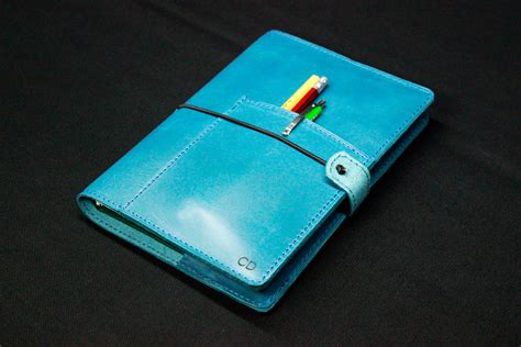 Personalized Leather Journal Cover, Free Initials, Moleskine Cover, Hobonichi A5, Personalized ...