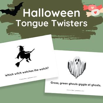 Halloween Tongue Twisters by Gumnut Music | TPT