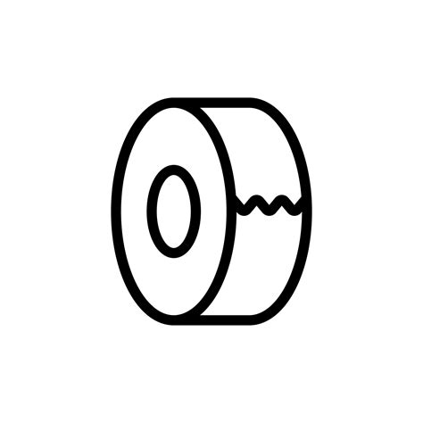 not started roll of adhesive tape icon vector outline illustration 10147272 Vector Art at Vecteezy