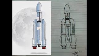 How To Draw Isro Rocket - Quick Drawing