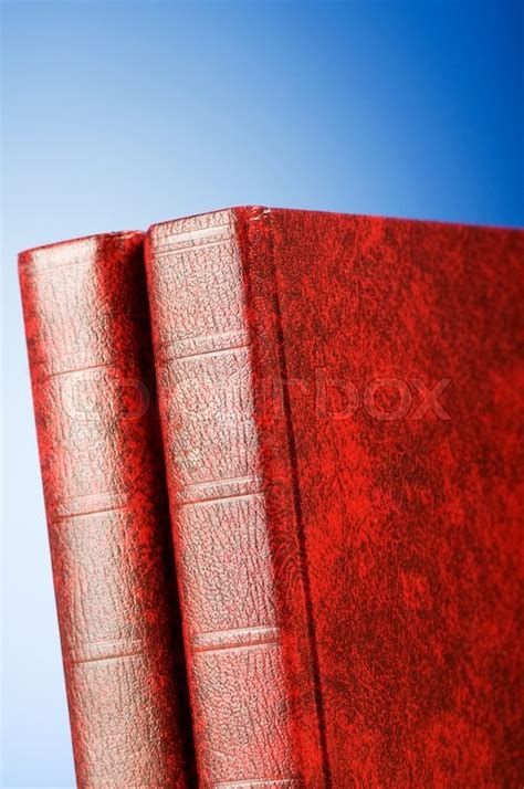 Education concept with red cover books | Stock image | Colourbox