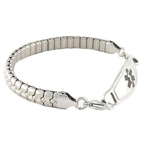 Women's Medical Alert ID Bracelet | Free Engraving Included | Sparkly | Stretch Bracelet for ...