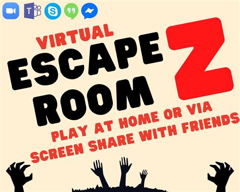 Virtual Escape Room Games Night Lockdown Zoom Screen | Etsy | Escape room game, Virtual games ...