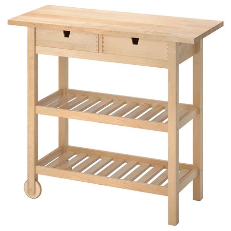 FÖRHÖJA kitchen cart, birch, 393/8x167/8" - IKEA