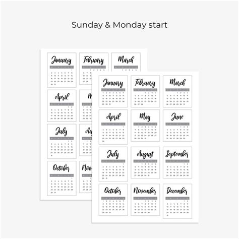 Planner Stickers, Calendar Stickers 2023 | Inspire Uplift