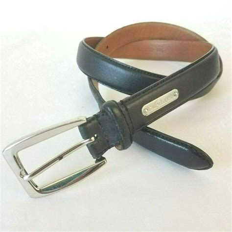 Ralph Lauren Womens Belt Black Leather 37"x1" Large with Signature Plate #RalphLauren | Belts ...