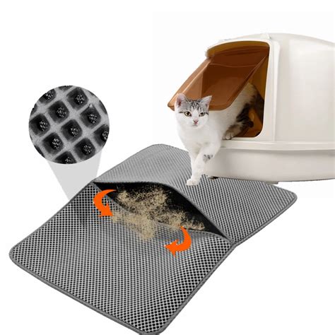 Cat Litter Trapper Mat Folding Waterproof Sifting Pad Cat Litter Mats Protect Floor Carpet PVA ...