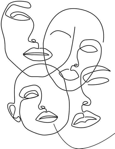 Pin by nevey :) on Sketch | Drawing prints, Abstract face art, Line art drawings