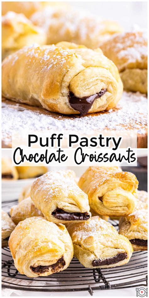 Puff Pastry Chocolate Croissants • Food Folks and Fun