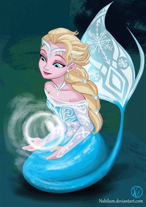 So cool! | Disney drawings, Disney art, Elsa mermaid