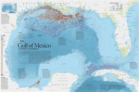 Gulf of Mexico: A Geography of Offshore Oil | National geographic maps, Gulf of mexico, Map