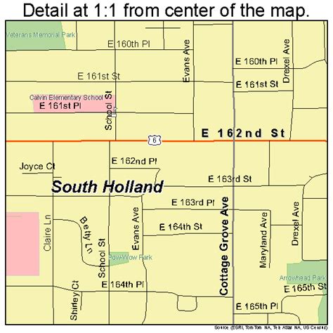 South Holland Illinois Street Map 1770850