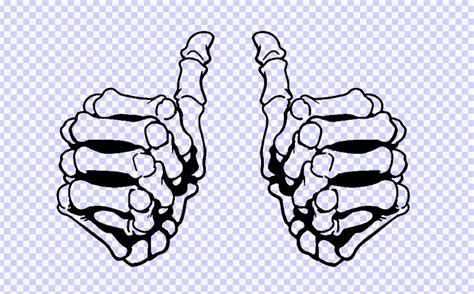 Skeleton Thumbs Pointing Svg Download, Cricut Svg, Clip Art, Png, Svg ...