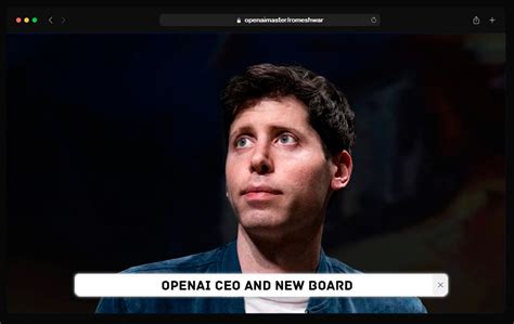 Who is the OpenAI CEO, and its New Board - GPT Master.AI