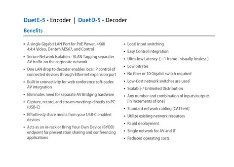 Duet-5 Encoder & Decoder – Visionary Solutions