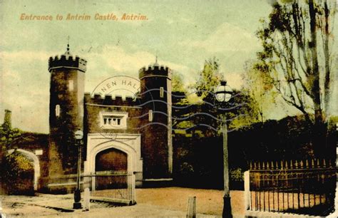 Entrance to Antrim Castle, Antrim | Postcards Ireland