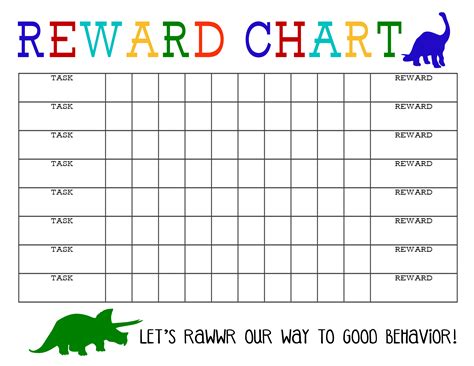 Blank Reward Chart Printable | Reward chart template, Reward chart kids ...