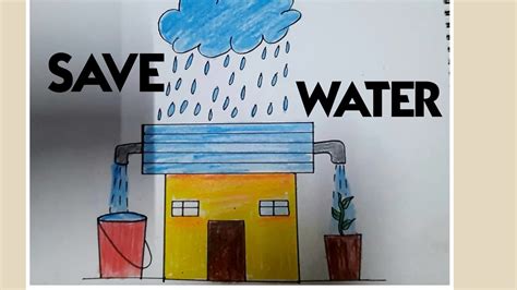 Save water drawing//Save water easy drawing tutorial for kids. - YouTube
