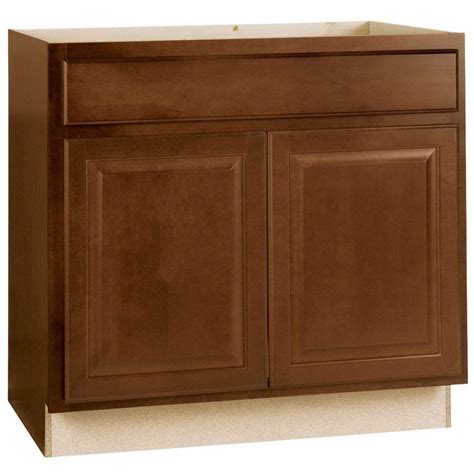 Hampton Bay Hampton Assembled 36x34.5x24 in. Sink Base Kitchen Cabinet ...