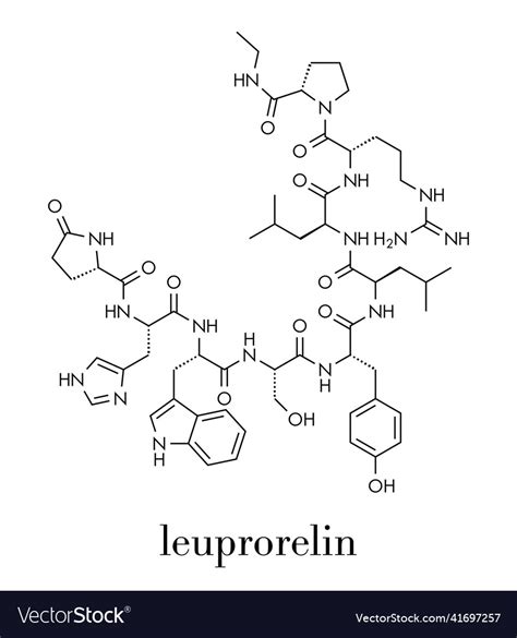 Leuprorelin leuprorelide breast and prostate Vector Image