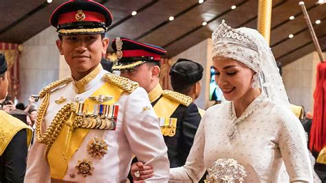 Why Brunei's Prince Mateen's beautiful bride borrowed £10 million 'practical' tiara from sister ...