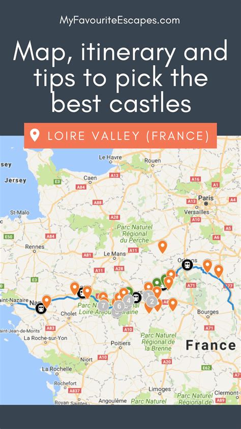 Loire Valley: castles map and itinerary suggestions to optimise your trip